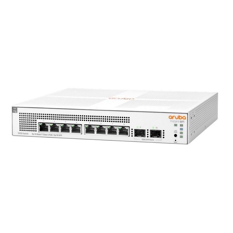 Switch Aruba Instant On 1930 8G PoE - 8 x RJ45 GbE PoE + 2 x SFP GbE